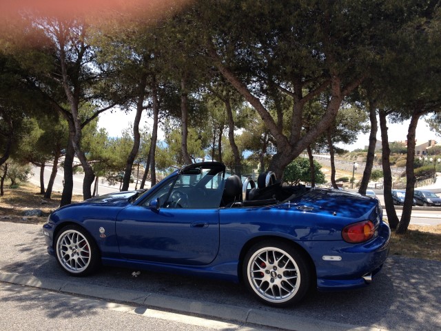 Capote en alpaga noir avec ciel de toit complet pour Mazda MX5 ND